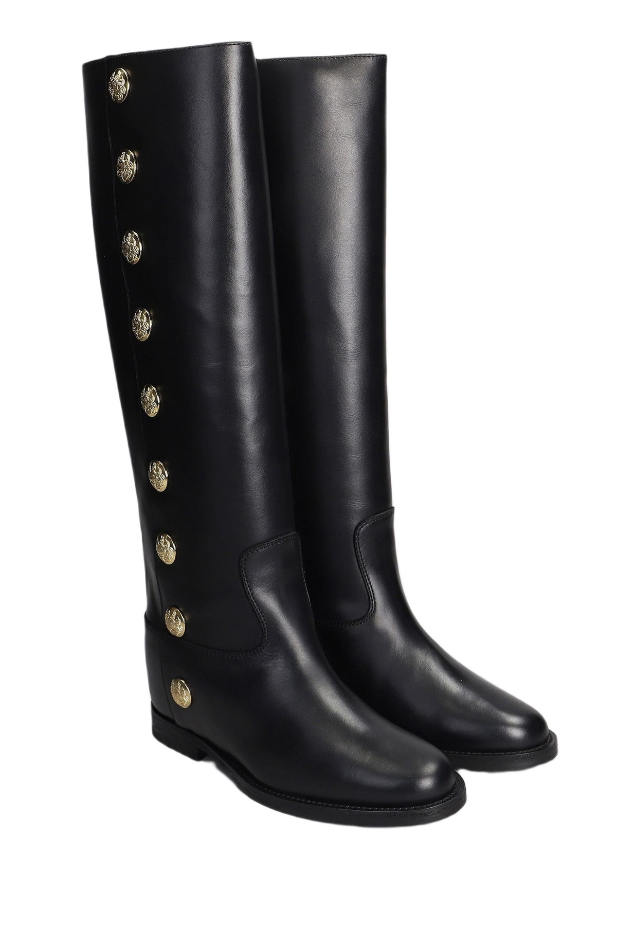 Via Roma 15 In Black Leather