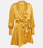 Zimmermann Wrap silk satin minidress