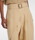 Polo Ralph Lauren Belted linen barrel-leg pants