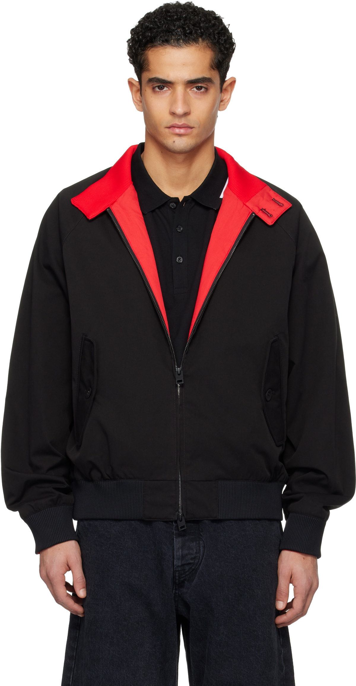 Christian Dada Black Graphic Print Skeleton Bomber Jacket