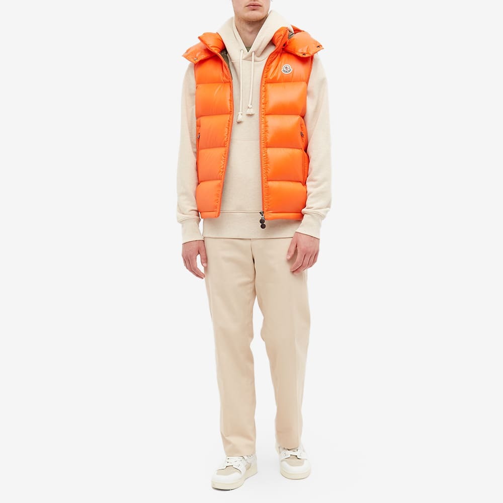 Moncler Men's Bormes Hooded Gilet in Orange Moncler