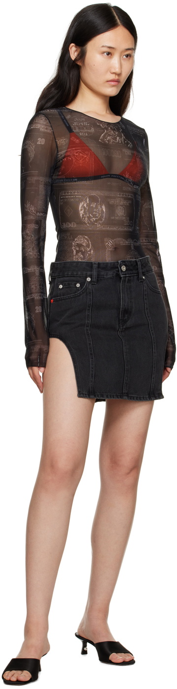 Heron Preston Black Cut Out Skirt