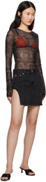 Heron Preston Black Cut Out Skirt