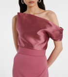 Solace London Magda asymmetric gown