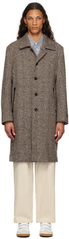 Photo: AFTER PRAY Beige & Brown Rogan Coat