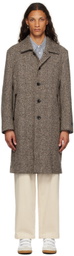 AFTER PRAY Beige & Brown Rogan Coat