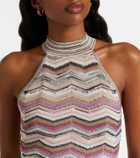 Missoni Halterneck sequined lamé maxi dress