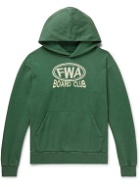 FRIENDS WITH ANIMALS - Embroidered Cotton-Jersey Hoodie - Green