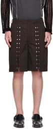 NVRFRGT Gray Studded Shorts