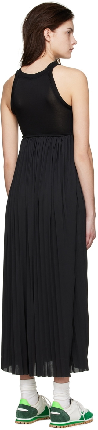 VAARA Black Polyester Midi Dress