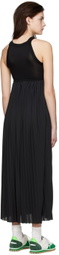 VAARA Black Polyester Midi Dress