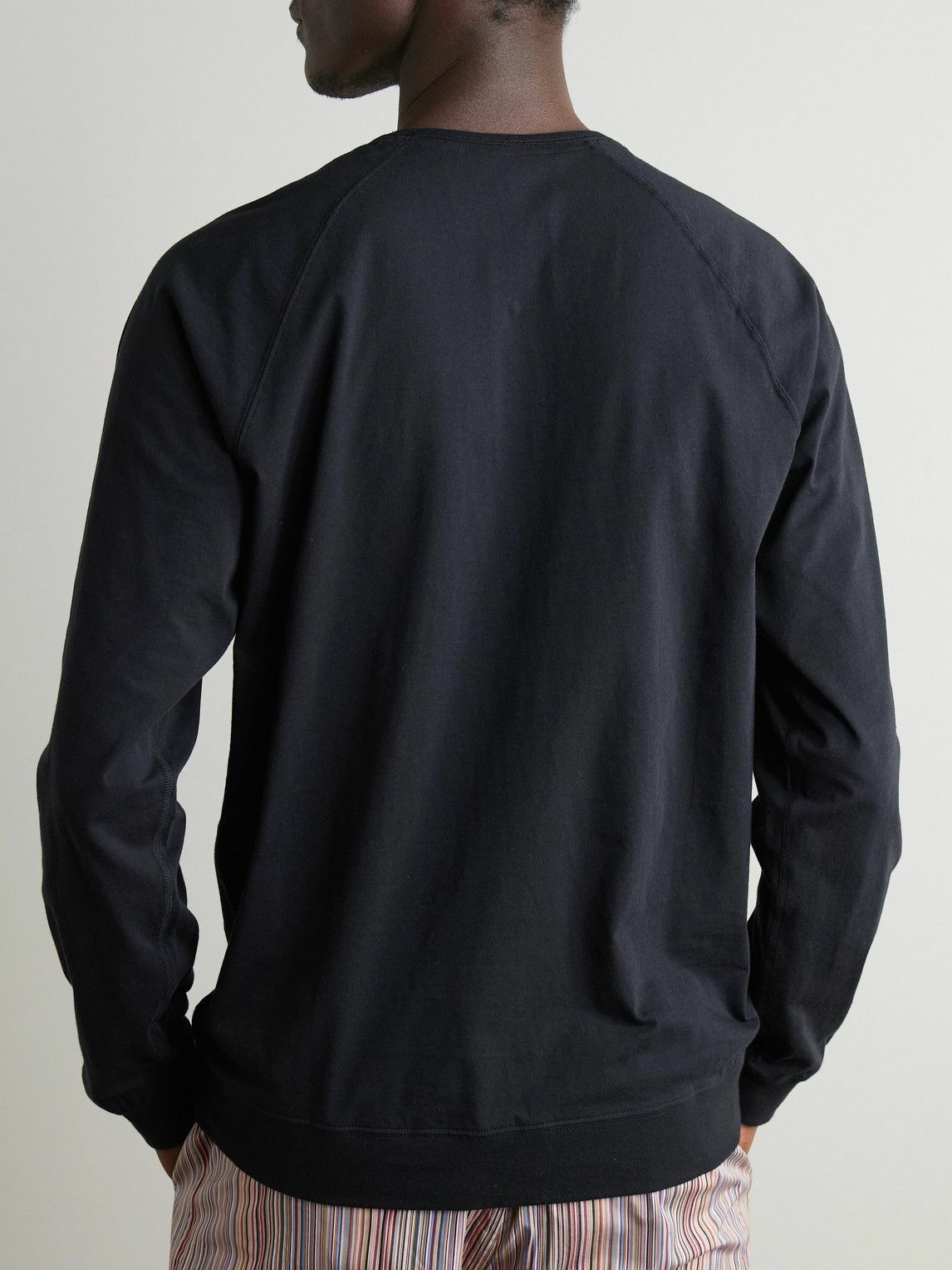 Paul Smith - Logo-Appliquéd Cotton-Jersey Pyjama Top - Black