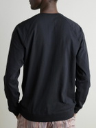 Paul Smith - Logo-Appliquéd Cotton-Jersey Pyjama Top - Black