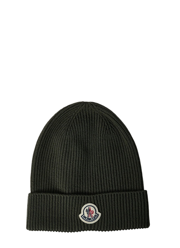 Photo: Moncler Logo Motif Beanie Hat
