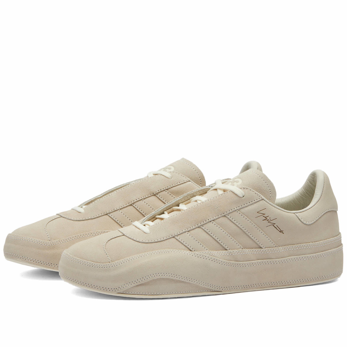 Y-3 Men's GAZELLE Sneakers in Off White Y-3