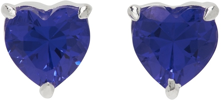 Photo: Hatton Labs Silver & Blue Heart Stud Earrings