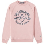 Billionaire Boys Club Men's Heart & Mind Stencil Crew Sweat in Pink