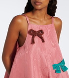 Alémais Valentina embellished moiré minidress