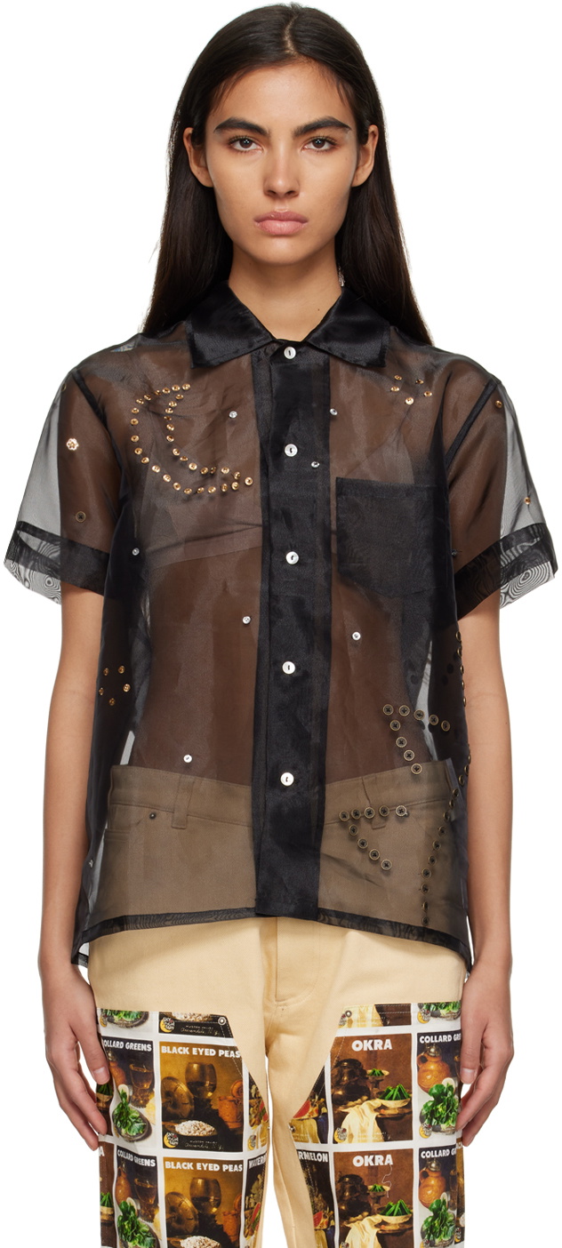 Sky High Farm Workwear Black Constellation Shirt