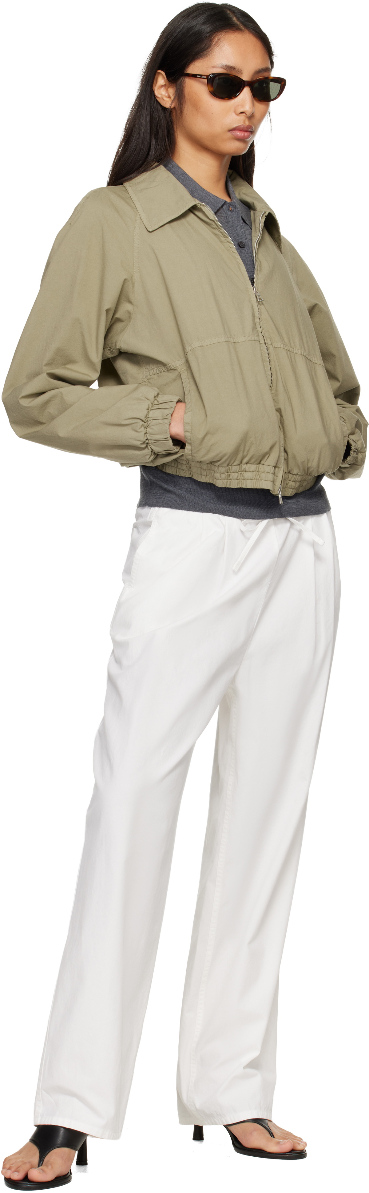 Nothing Written White Lazy Cotton Drawstring Lounge Pants