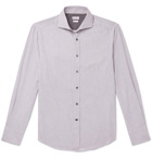 Brunello Cucinelli - Slim-Fit Cutaway-Collar Cotton Shirt - Gray