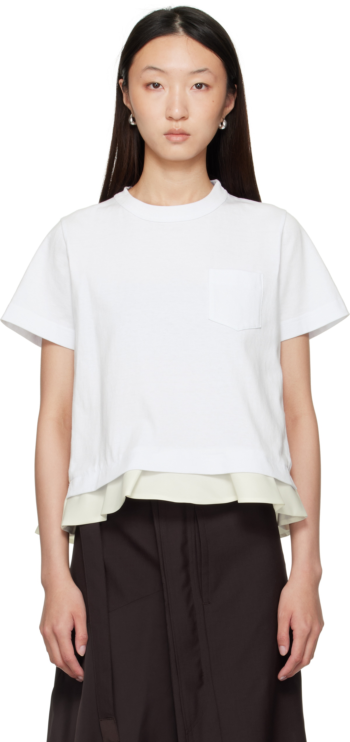 sacai Black SPIEWAK Edition Cotton Jersey T-shirt Sacai