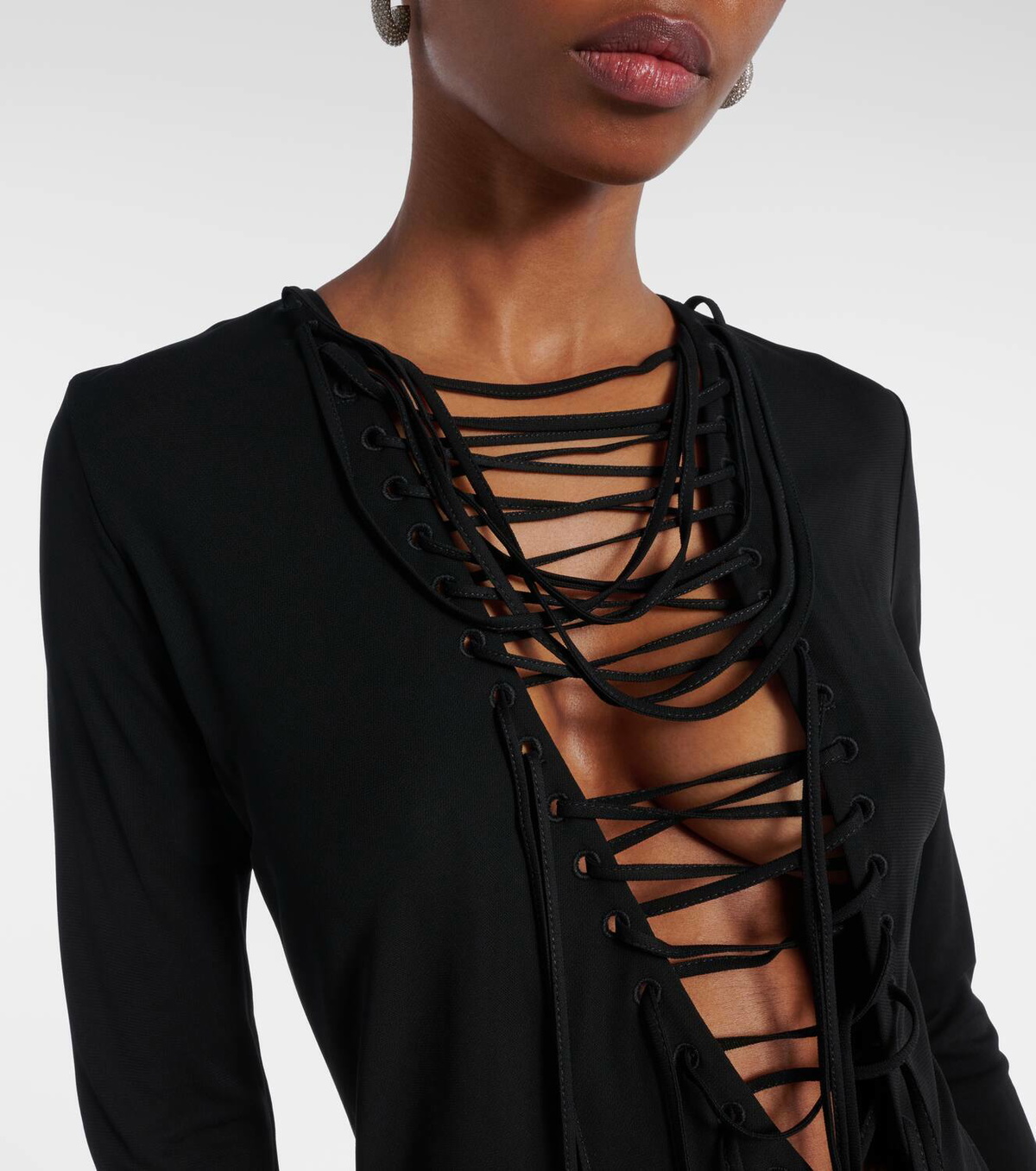 The Attico Cutout crêpe maxi dress