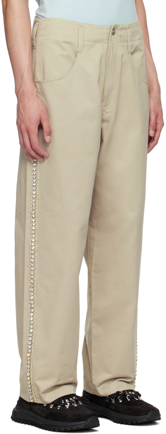 BLUEMARBLE Beige Embroidered Trousers