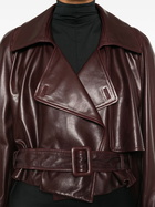 Nour Hammour Cropped Leather Jacket