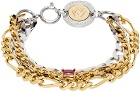 IN GOLD WE TRUST PARIS SSENSE Exclusive Silver & Gold Curb Chain Bracelet