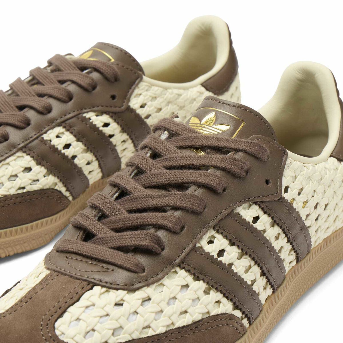 Adidas Women's Samba Og W Sneaker in Cream White/Earth Strata/Gold Met