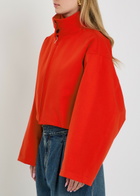 Alaïa Layered Padded Cotton Jacket Orange