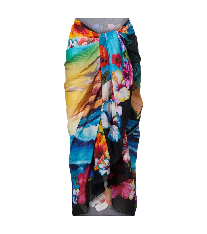 Photo: Dolce&Gabbana Floral cotton beach cover-up