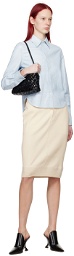 Bottega Veneta Off-White Ribbed Midi Skirt