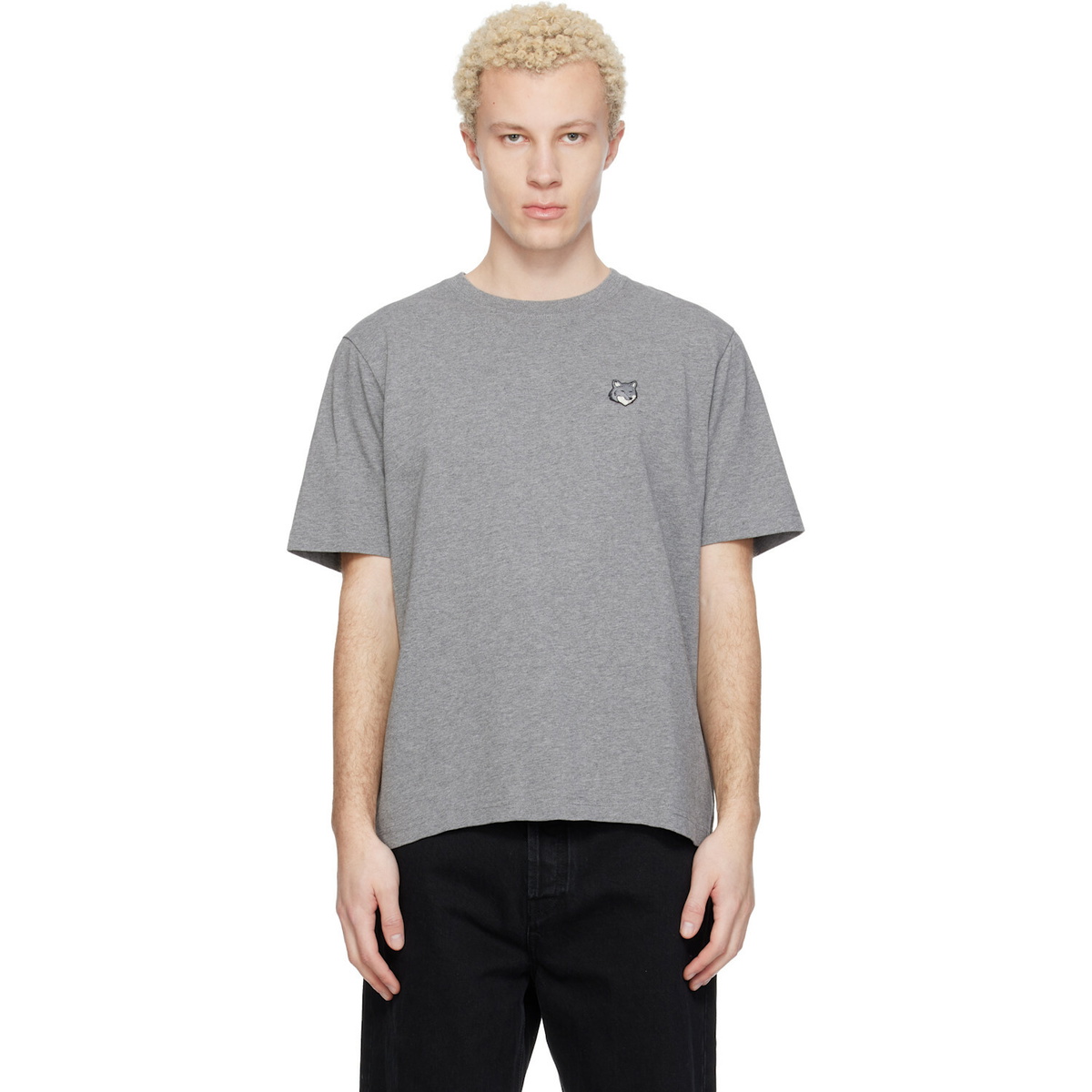 Maison Kitsuné Gray Fox Head Comfort T-shirt