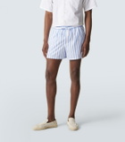 Dolce&Gabbana Striped cotton and silk poplin shorts