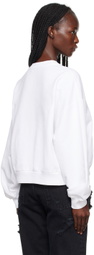 Dolce & Gabbana White Crystal-Cut Sweatshirt