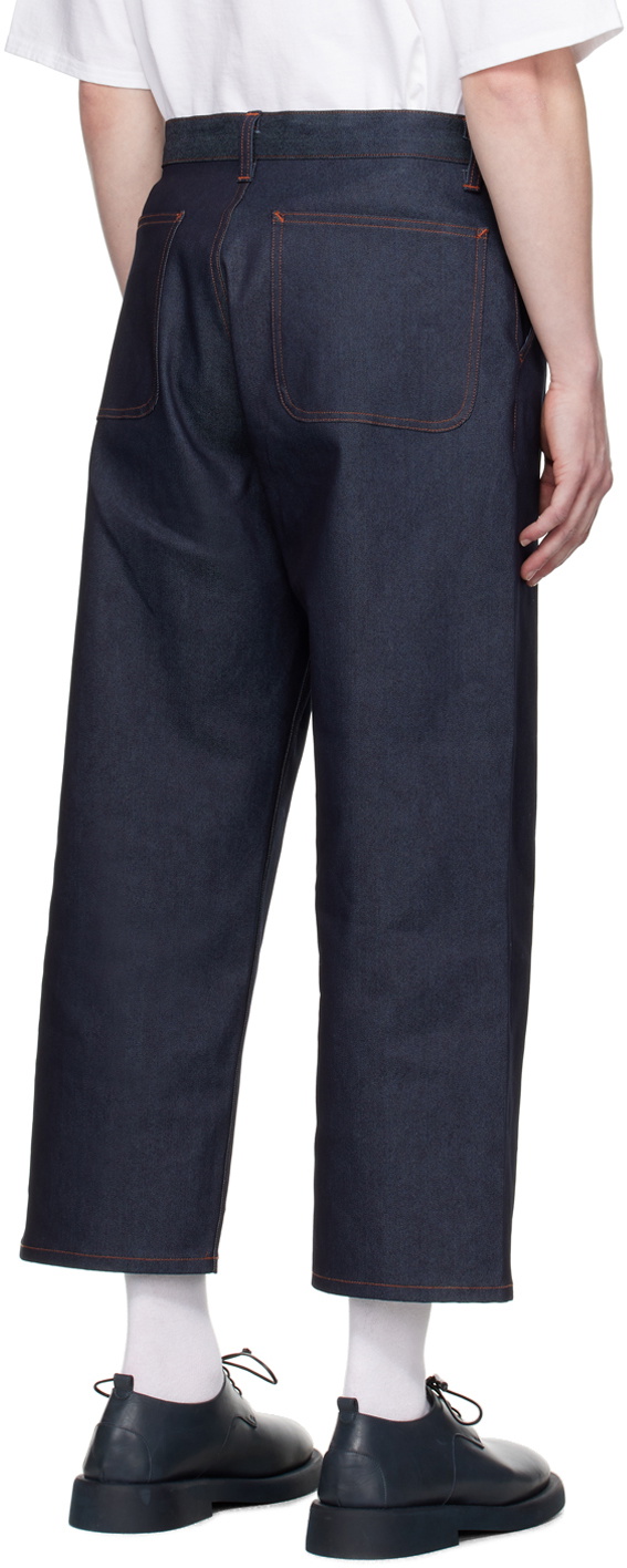 SOPHNET. Indigo Wide Jeans
