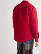 Portuguese Flannel - Quilted Padded Cotton-Flannel Overshirt - Red