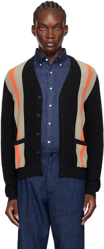 Photo: BEAMS PLUS Black Stripe Cardigan