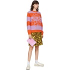 Marc Jacobs Orange and Purple Heaven by Marc Jacobs Striped Crazy Daisy Sweater