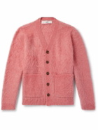 Séfr - Kaito Ribbed Brushed Mohair-Blend Cardigan - Pink