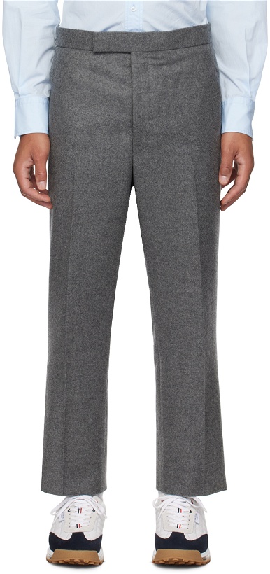Photo: Thom Browne Gray Four-Pocket Trousers