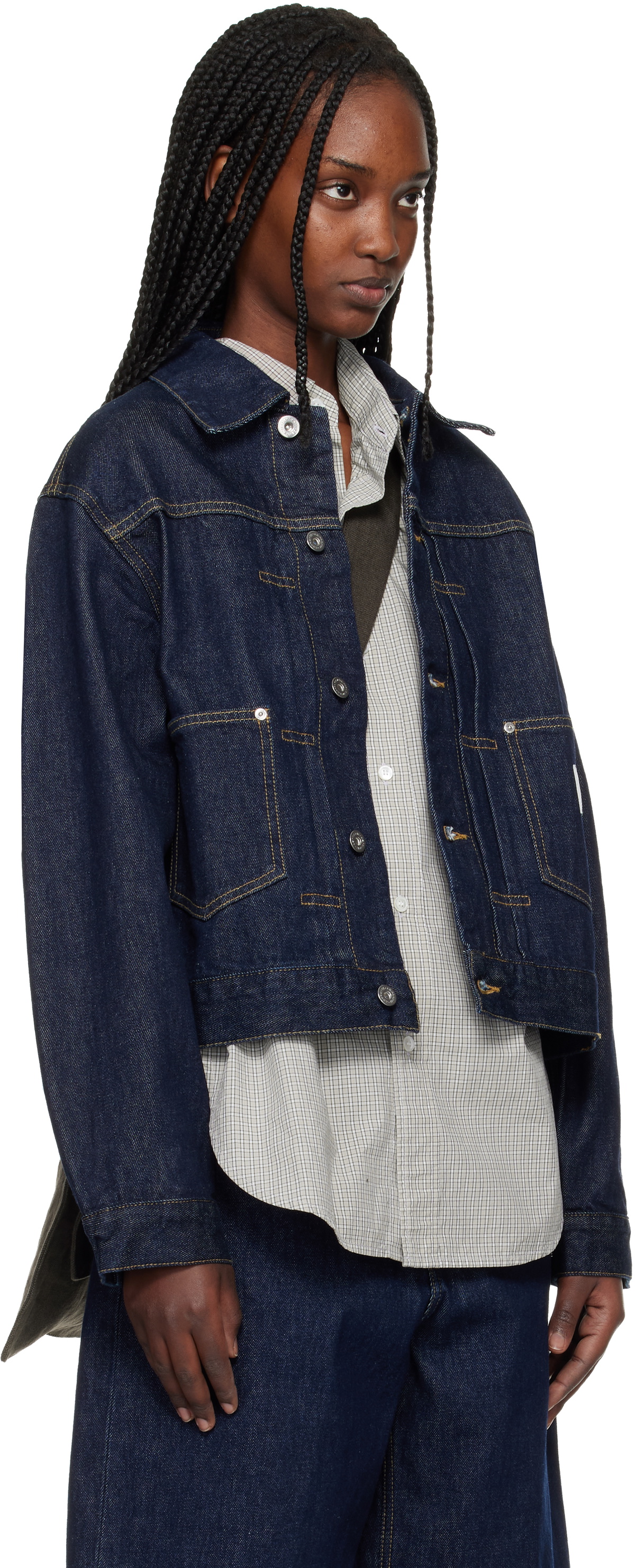 Carhartt Work In Progress Navy Belmar Denim Jacket