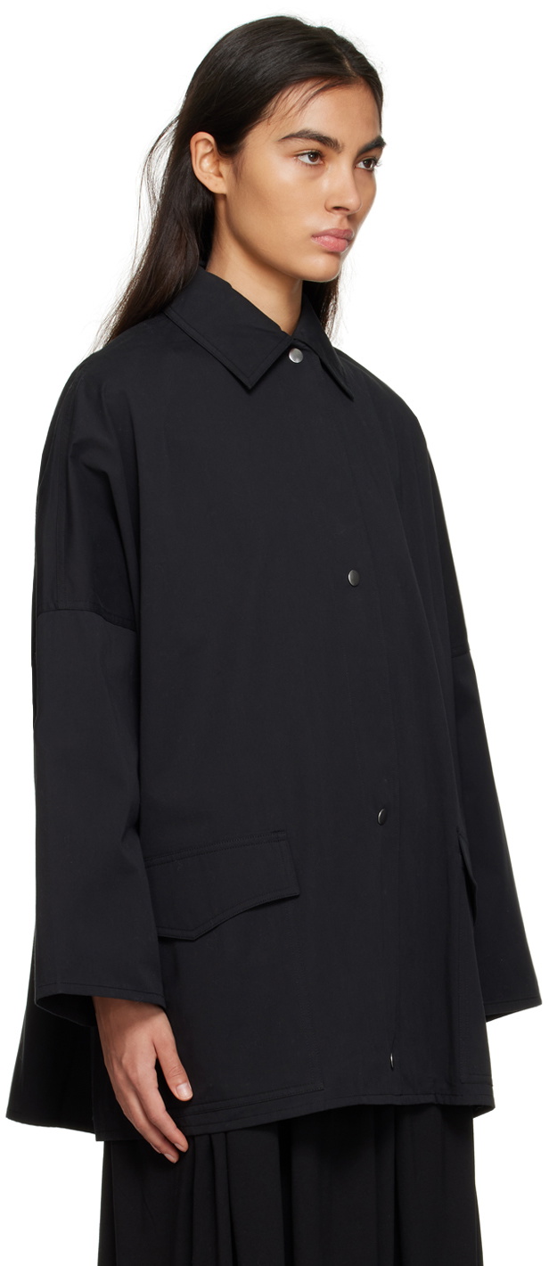 Totême Black Press-Stud Jacket Toteme