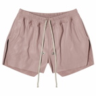 Rick Owens Women's Gabe Leather Shorts in Dusty Pink