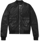 Rick Owens - Cop Flight Blistered-Leather Bomber Jacket - Men - Black