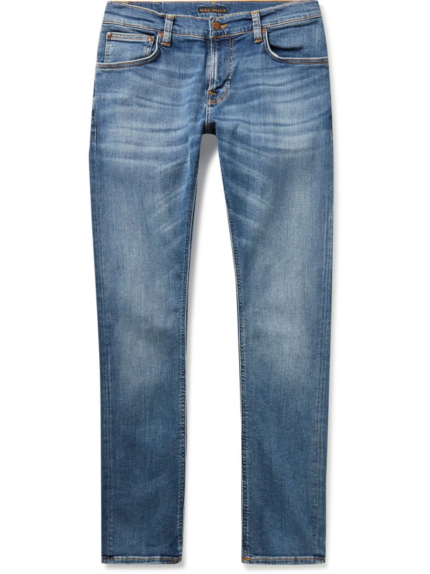 Photo: NUDIE JEANS - Tight Terry Skinny-Fit Organic Stretch-Denim Jeans - Blue