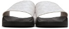 Coach 1941 Black & Off-White Logo Slide Sandals