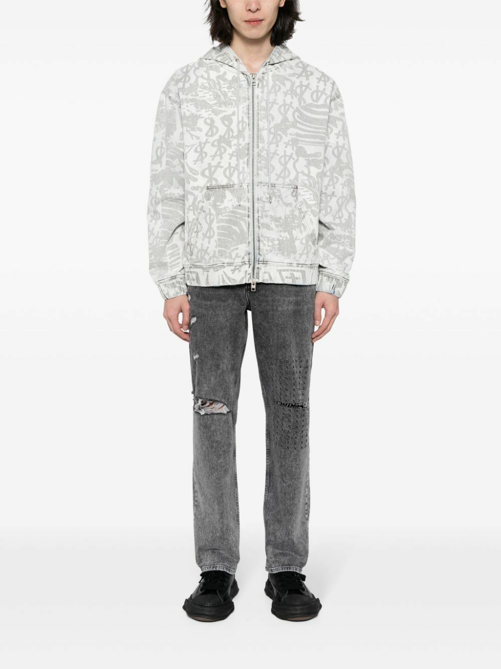 Ksubi Kollage Zip-Up Hoodie Ksubi